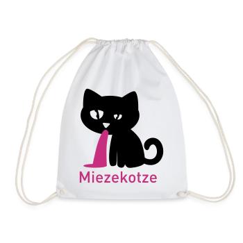 Miezekotze - Turnbeutel - Weiß - Vorne