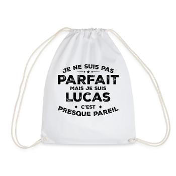 Lucas Un Prénom, Une Attitude L’Humour Lucas - Sac de sport léger - blanc - Devant
