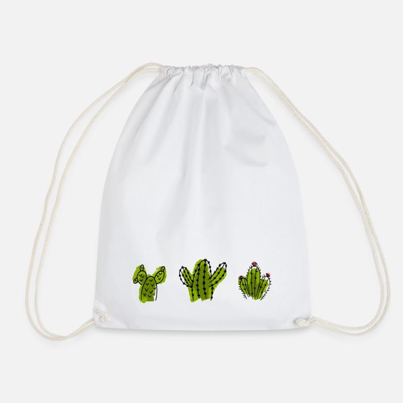 Famille de cactus / Cactus - Sac de sport léger - blanc