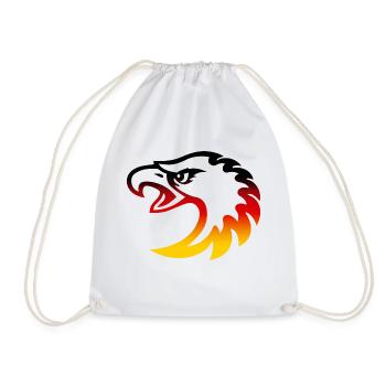 Germany eagle head - Drawstring Bag - white - Front