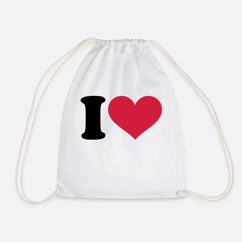 I - Heart - Turnbeutel - Weiß