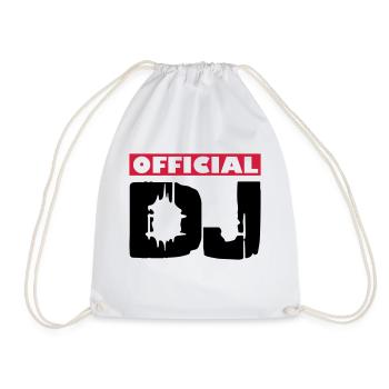 DJ - Drawstring Bag - white - Front