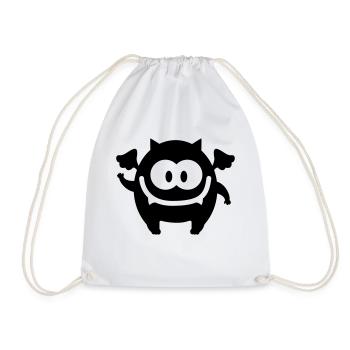 Monsterchen - Line - Drawstring Bag - white - Front