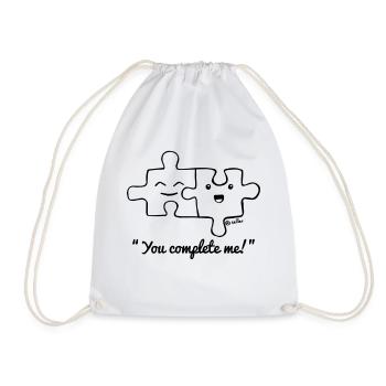 You complete me - Drawstring Bag - white - Front