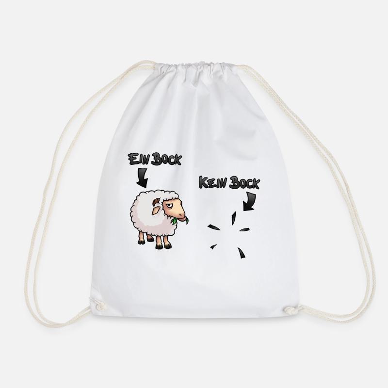 Bock - Kein Bock - Turnbeutel - Weiß
