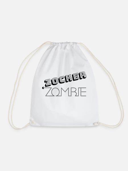 Zocker Zombie - Turnbeutel - Weiß