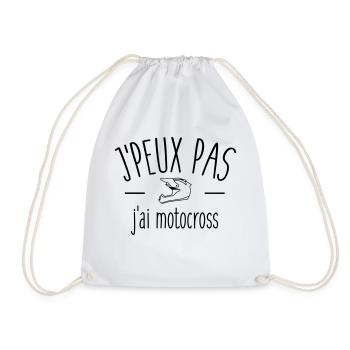 Je peux pas j'ai motocross - Sac de sport léger - blanc - Devant