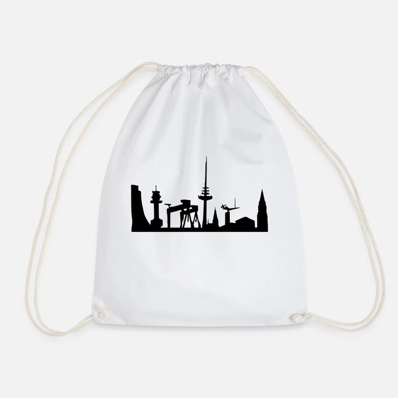 skyline kiel - Turnbeutel - Weiß