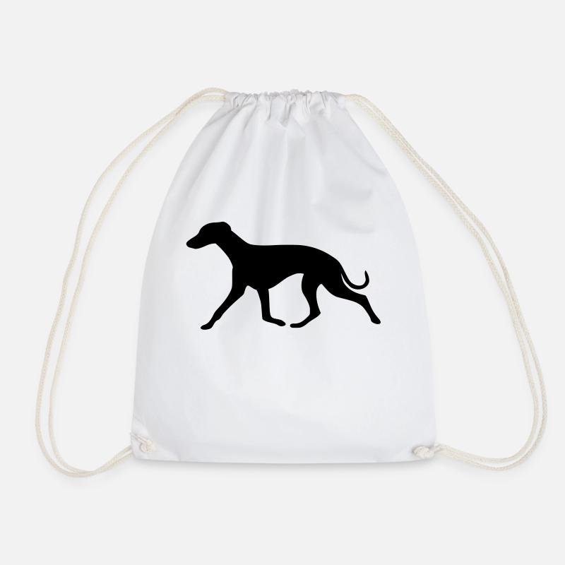 whippet2_cb - Turnbeutel - Weiß