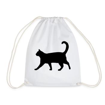 Stolze Katze - Turnbeutel - Weiß - Vorne
