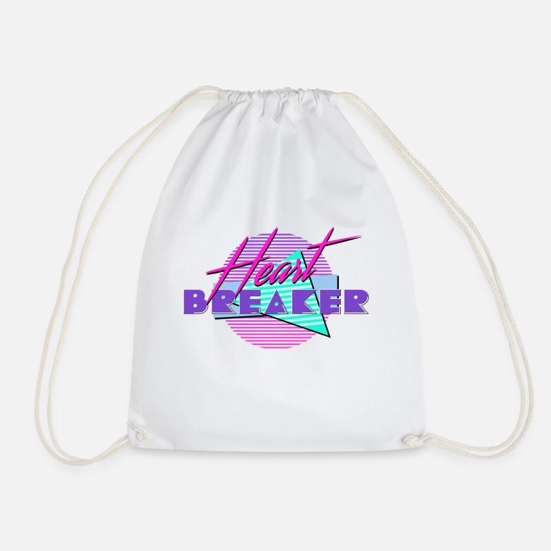 HEART BREAKER t-shirts - Drawstring Bag - white
