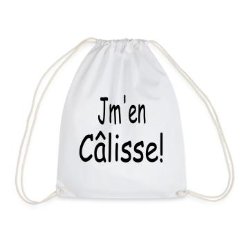 Jm' en Câlisse! - Sac de sport léger - blanc - Devant
