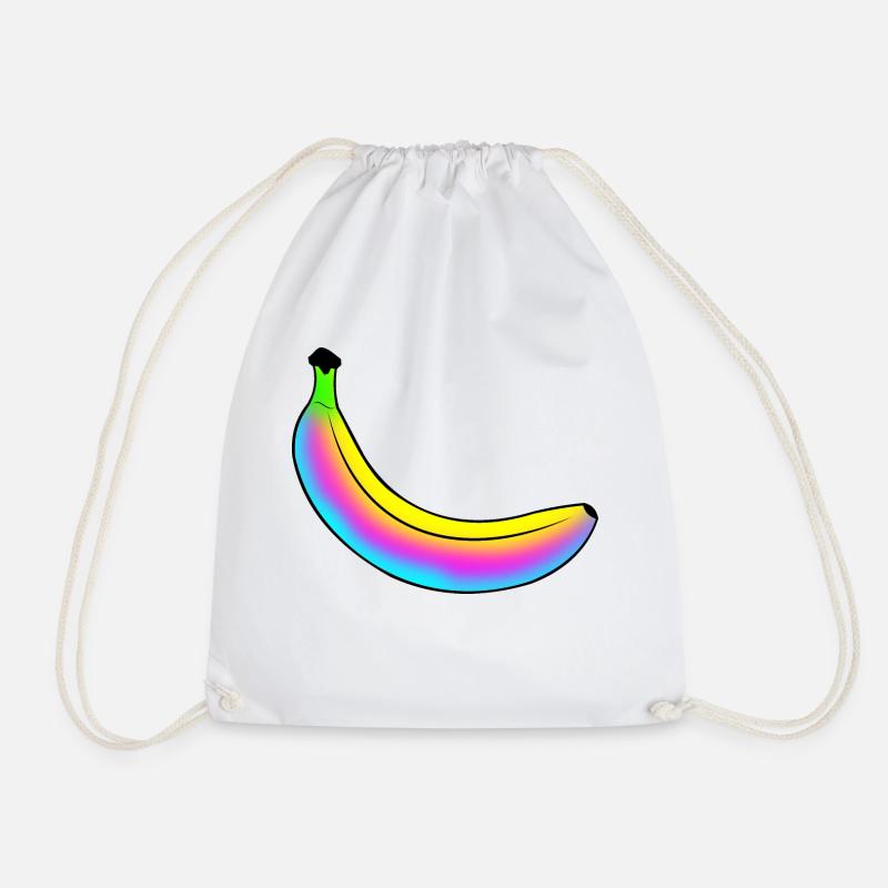 Neon-Banane - Turnbeutel - Weiß