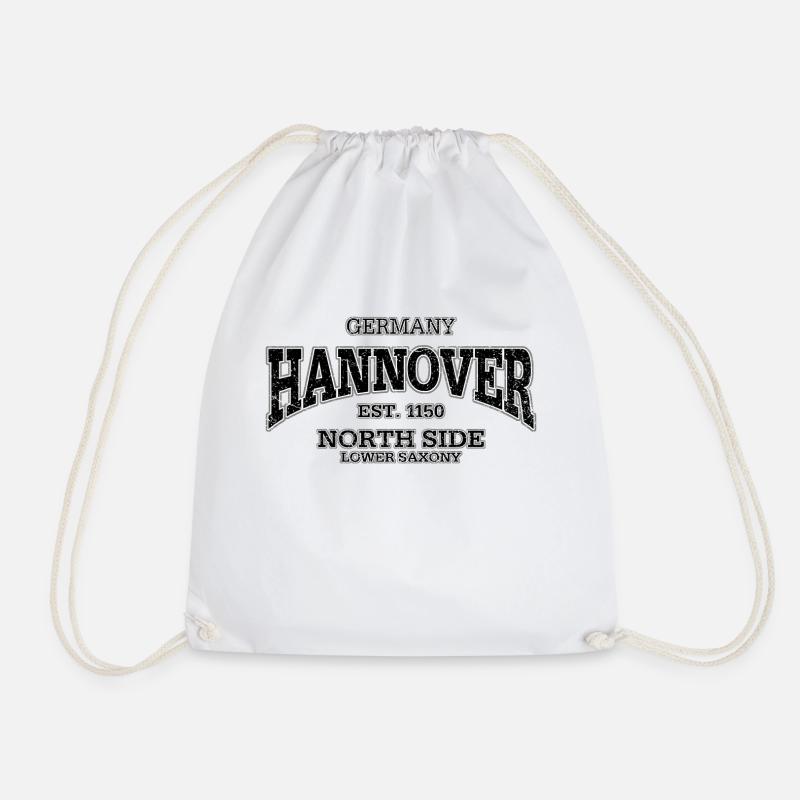 Hannover (black oldstyle) - Turnbeutel - Weiß