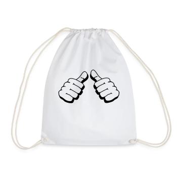 i am - Drawstring Bag - white - Front