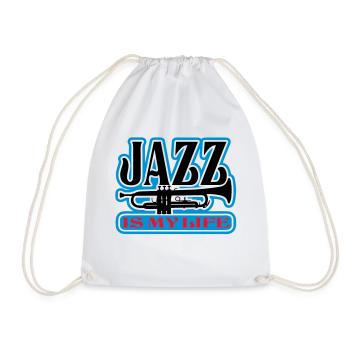 jazz is my life - Sac de sport léger - blanc - Devant