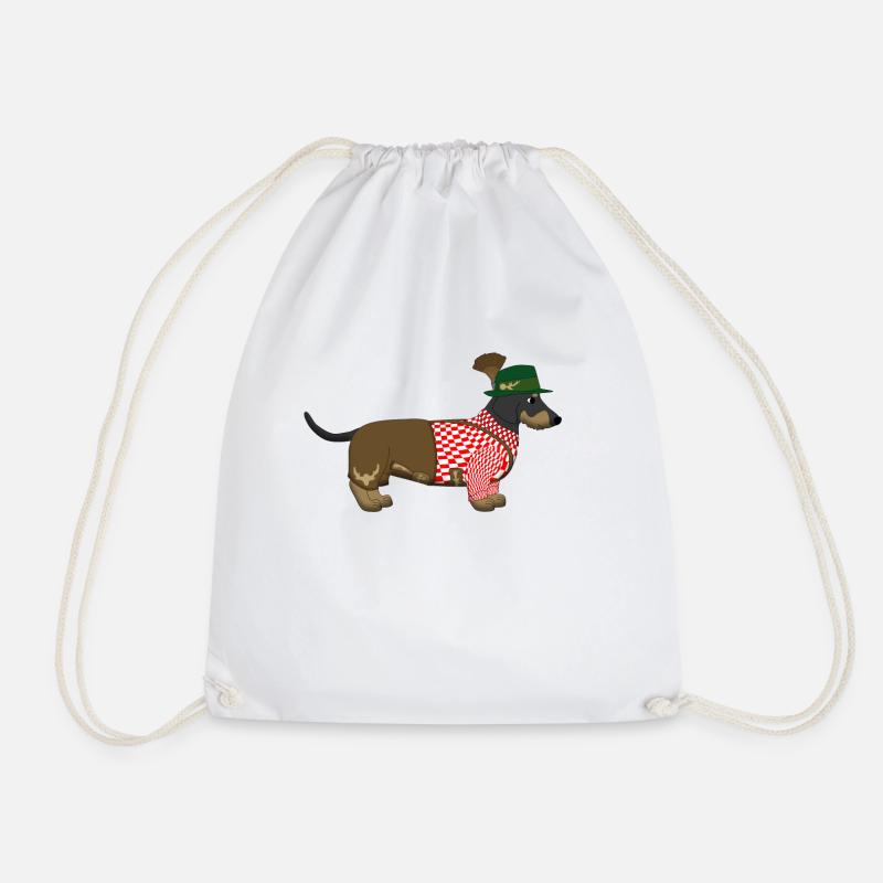 Dachshund Bavaria 2 - Drawstring Bag - white