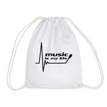 music_is_my_life - Sac de sport léger - blanc - Devant