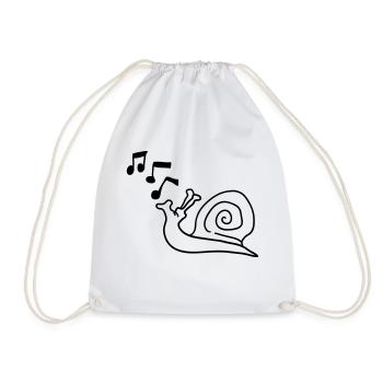 whistling_snail - Turnbeutel - Weiß - Vorne