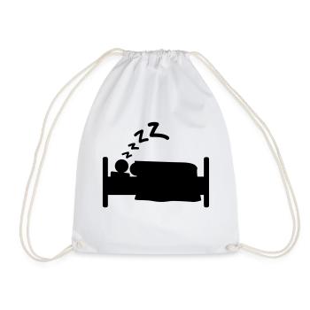 sleep___f1 - Drawstring Bag - white - Front