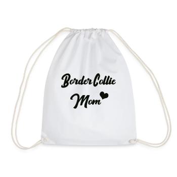 Border Collie - Drawstring Bag - white - Front