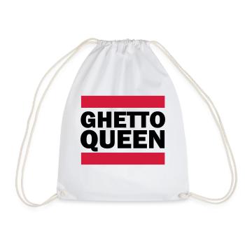 Ghetto Queen - Turnbeutel - Weiß - Vorne