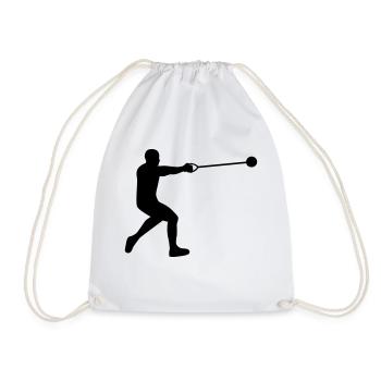 Hammer throw - Drawstring Bag - white - Front