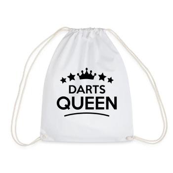 darts queen stars - Drawstring Bag - white - Front