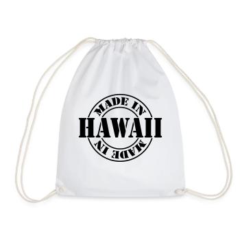 made in hawaii m1k2 - Drawstring Bag - white - Front