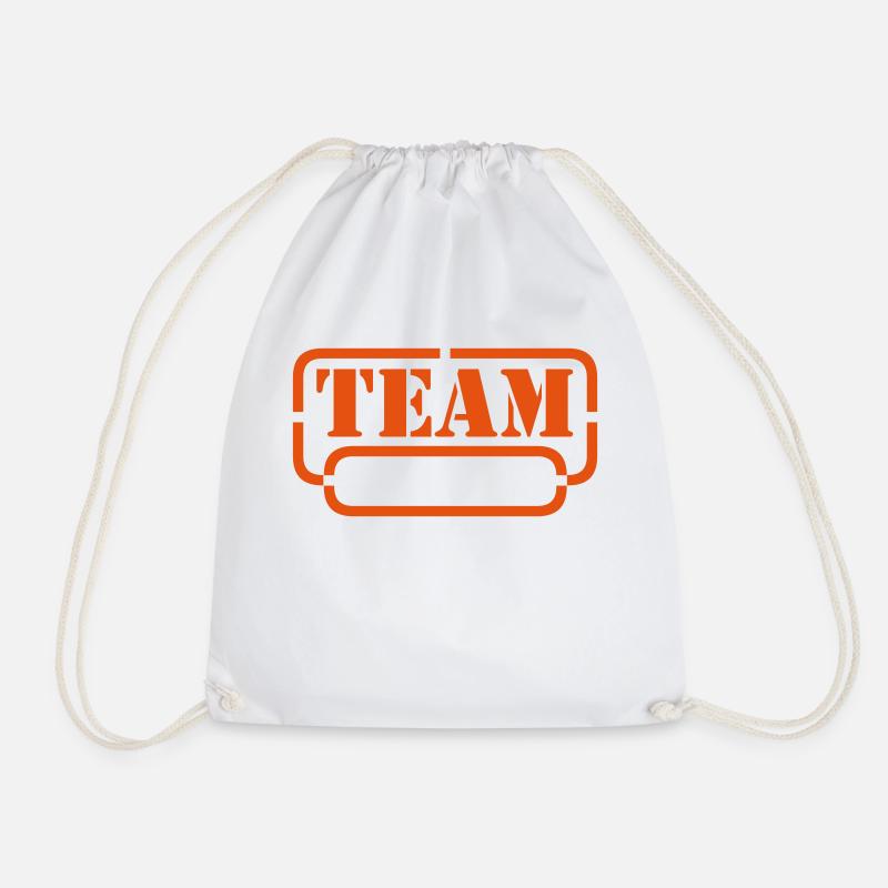 name your team - Drawstring Bag - white