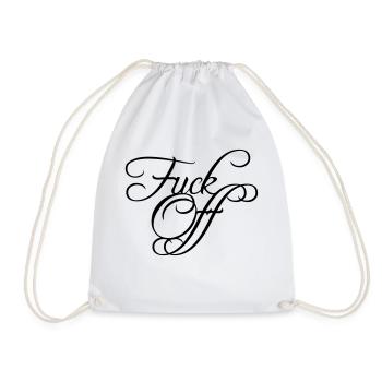 Fuck Off texte Edel - Sac de sport léger - blanc - Devant