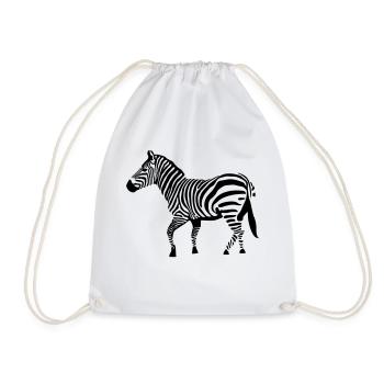zebra Zeichnung Zebra-Vektor-Savanne - Turnbeutel - Weiß - Vorne
