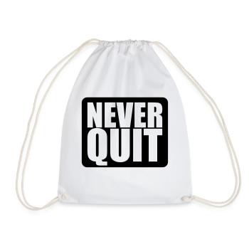logo never quit button gewinner stars sieger sport - Turnbeutel - Weiß - Vorne