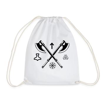 Axes - Drawstring Bag - white - Front