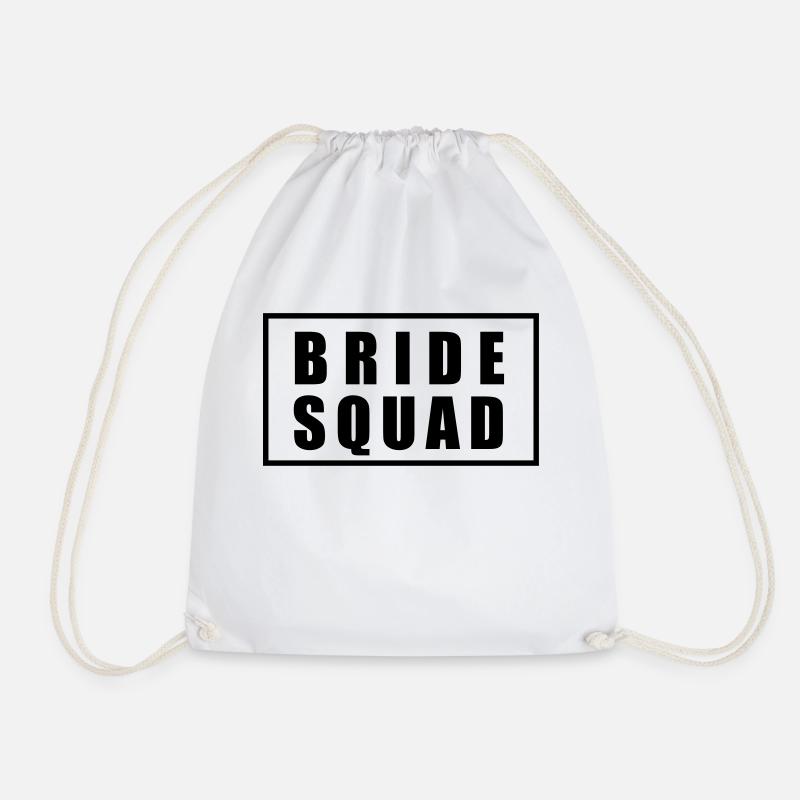 bride - Drawstring Bag - white