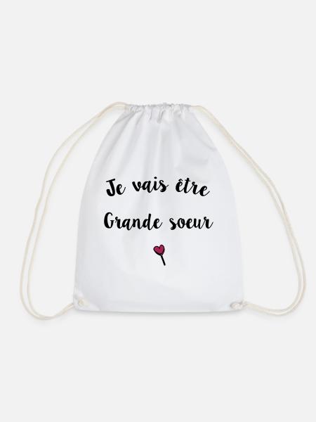 je vais être grande sœur - Sac de sport léger - blanc