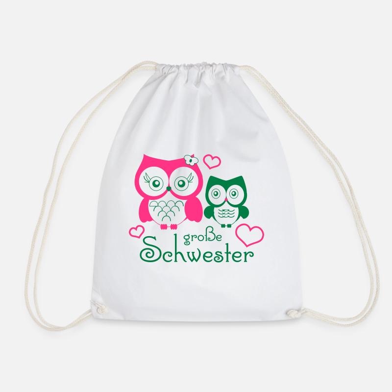 große Schwester - Turnbeutel - Weiß