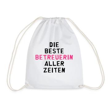 Betreuer Betreuerin Gruppenleiter Kind Gastgeber - Turnbeutel - Weiß - Vorne