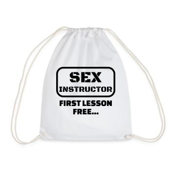 Sex - Sexy - Humor - Wife - Couple - Marriage - Drawstring Bag - white - Front