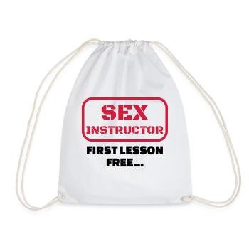 Sex - Sexy - Humor - Wife - Couple - Marriage - Drawstring Bag - white - Front