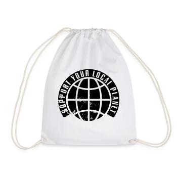 SUPPORT YOUR LOCAL PLANET - Turnbeutel - Weiß - Vorne