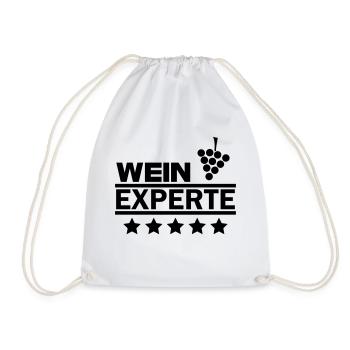 Wein Experte - Turnbeutel - Weiß - Vorne