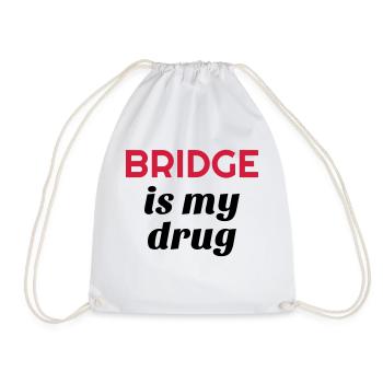 Bridge Card game Kartenspiel Jeu de cartes - Drawstring Bag - white - Front