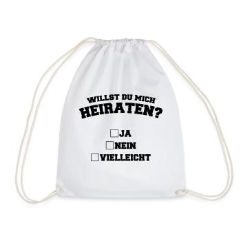 willst_du_mich_heiraten_1 - Turnbeutel - Weiß - Vorne