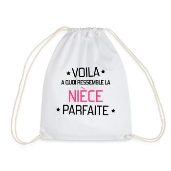 Niece Nichte Nièce Baby Bébé Family - Drawstring Bag - white - Front