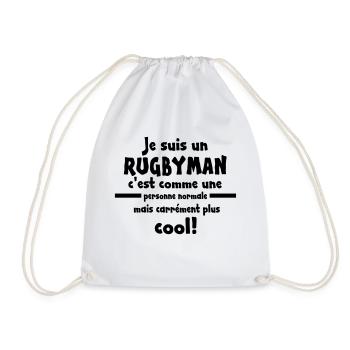 un rugbyman - Sac de sport léger - blanc - Devant