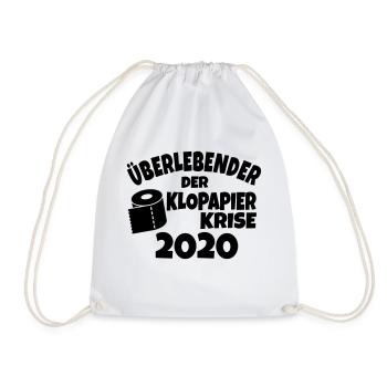 Überlebender der KLOPAPIER KRISE 2020 - Turnbeutel - Weiß - Vorne