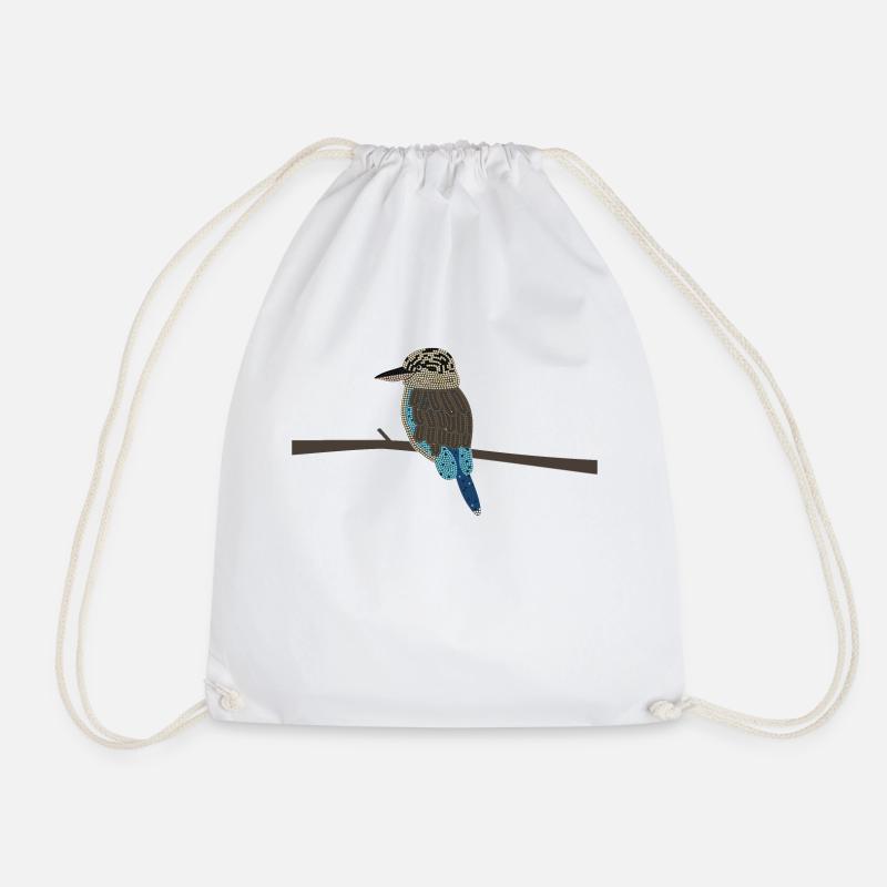 Laughing Hans - Kookaburra without background - Drawstring Bag - white