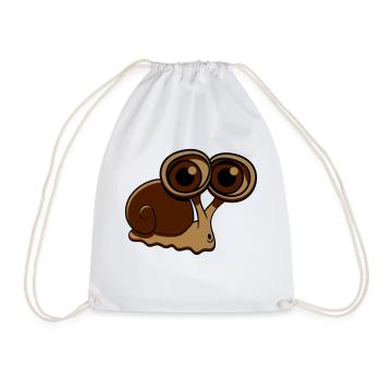 Escargot drôle gros - Sac de sport léger - blanc - Devant
