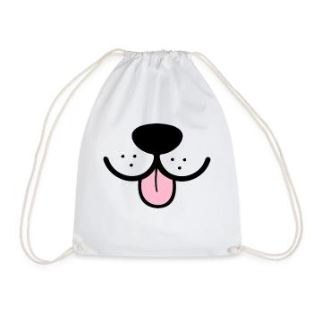 Chien drôle chiens museau chien museau langue - Sac de sport léger - blanc - Devant